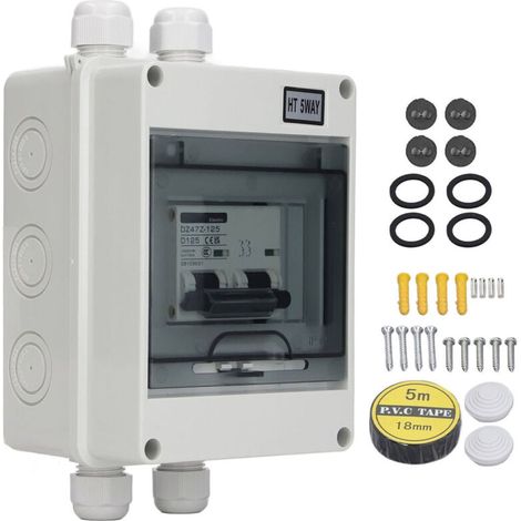 Miniatur-2-poliger 125-A-1000-V-Gleichstrom-Leistungsschalter, IP65 wasserdichter Schalter für Photovoltaik-Solaranlagen (1/4)
