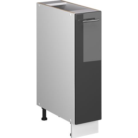 Armadio cucina dispensa alto Fame-Line, Antracite lucido/Bianco, 20 cm senza piano di lavoro, Vicco (1/5)