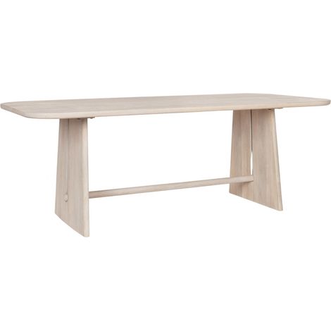 Table rectangulaire en manguier massif blanchi 8 places L200 - TOKYO (1/5)