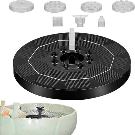 Solarbrunnenpumpe – Solarbrunnen – Gartendekoration – Mit 6 Düsen – 16 cm – Einzelfunktion (1/5)