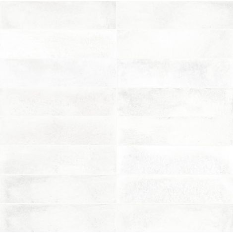 Carrelage effet Zellige Blanc 24,6x6x0,85 cm Montel - Mur intérieur (vendu par carton de 0,5 m²) - RO'MA CARRELAGE