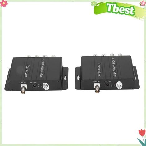 Tbest émetteur et récepteur multiplexeur vidéo Multiplexeur Vidéo 4 Canaux, Coque en Fer, Longue Distance de video videoprojecteur (1/5)