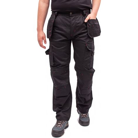 Pantalones de trabajo para hombre, ajustados, Firi 40 - Negro, Técnico