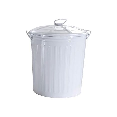 FÛT DE 18 LITRES PEINT EN BLANC