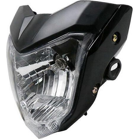 Motorradscheinwerfer mit Lampenfassung für Yamaha FZ16 YS150 FZER150 FZER 150 FZ 16, gelb und schwarz. (1/5)