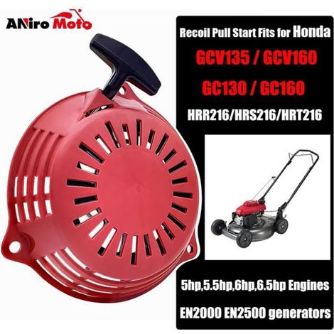 Kit De Rechange - Lanceur Manuel - Pour Moteurs Honda GC135 GC160 GCV135 GCV160 - Tondeuses Et Nettoyeurs Haute Pression - 1 Pièce (1/4)