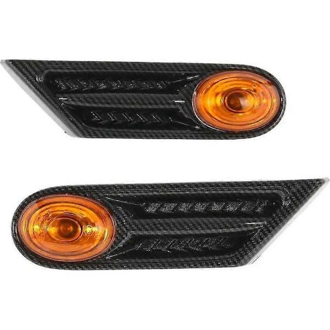 Für BMW Mini Cooper R56 R57 R58 R59 (2007–2013) Seitenblinker LED OEM 63137260202 63137260201 – Carbon und Amber (1/5)