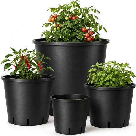 Blumentopf Rund 19 Liter 30x30 cm Pflanztopf Pflanzkübel Pflanzgefäß (1/5)
