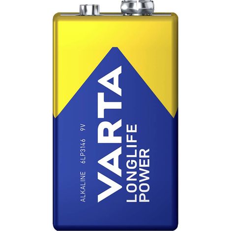 Varta LONGLIFE Power 9V Bli 2 Batteria da 9 V Alcalina/manganese 580 mAh 9 V 2 pz.