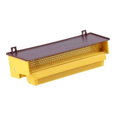 Piège à pollen amovible en plastique jaune avec plateau à pollen ventilé - Outil d'apiculture