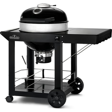Napoleon – Barbecue à charbon 57 cm sur chariot – Grille en fonte émaillée – Thermomètre ACCU-PROBE – Charnière PRO améliorée – Tablette rabattable (1/5)
