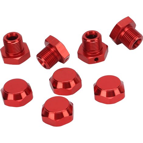 Satz mit 4 ARRMA 1/8-Sechskantadaptern aus Aluminiumlegierung für RC-Car-Räder, rot (1/5)
