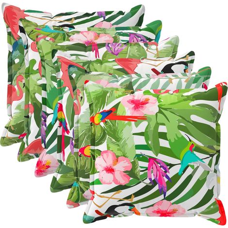 Cushion Cover 6 pcs HOUTEN Multicolour 80 x 80 cm Polyester vidaXL (1/5)