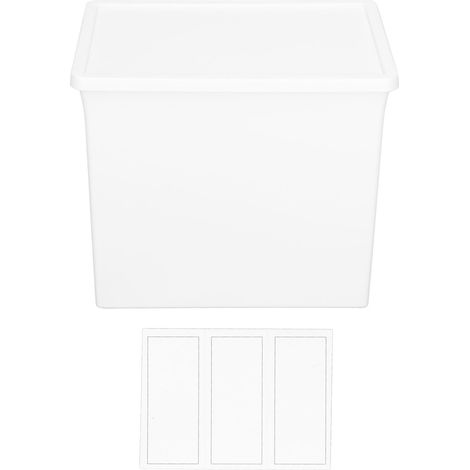 Boîte de Rangement de Bureau en Plastique avec Couvercle, Multifonction et Anti-Poussière (1/5)