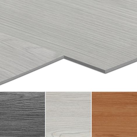 Wolketon Suelo de PVC de diseño, Tiras de vinilo autoadhesivas, Deluxe Suelo de vinilo, 91,5 cm x 15,2 cm x 2 mm, 18 piezas 2,51 m² Roble blanco