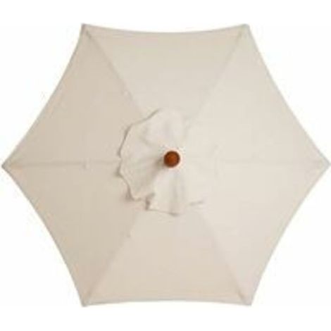 Gartenschirm mit 6 stabilen Streben, Strandschirm, Gartenschutz, für Balkon, Terrasse, Patio, Pool (2,5 m Durchmesser) – Weiß – RWParasol Accessory-x (1/5)