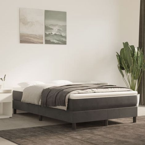 Boxspringbettgestell Dunkelgrau 120x200 cm Samt