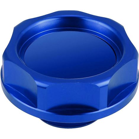 Bouchon de réservoir de carburant moteur en alliage d'aluminium pour voiture (bleu) (1/4)