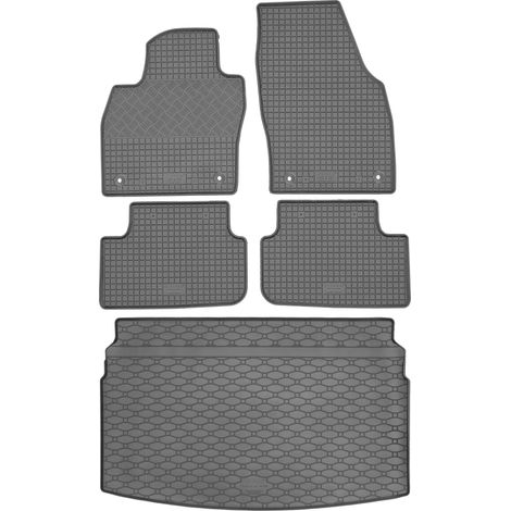 Set di tappetini in gomma per auto e tappetino per bagagliaio per Volkswagen T-Cross SUV dal 04.2019