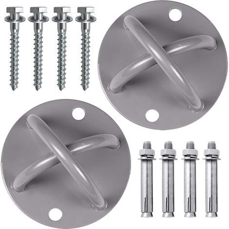 Deckenhalterung, Grau, 2er-Pack