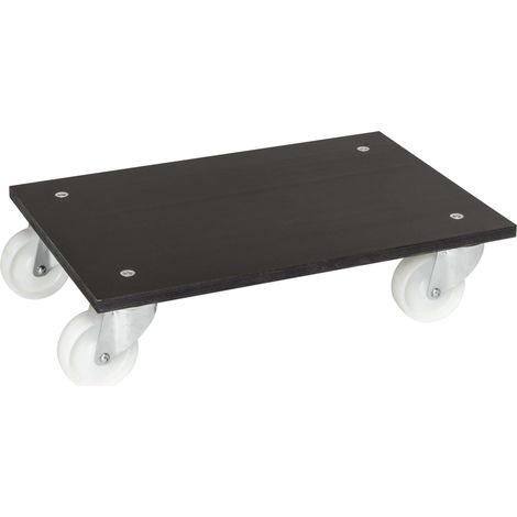 Kongamek Schwerlast- Rollwagen 600x600x140mm aus MDF, braun mit 4 Lenkrollen und 300kg Tragkraft