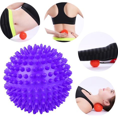 Rouleau de Massage en Plastique Résistant avec Picots - Outil de Relaxation pour le Corps et les Doigts - Fitness - Violet 7.5cm (1/5)