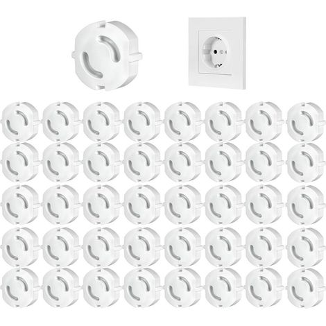 Set mit 40 kindersicheren Stecker-, Steckdosen- und Kappenschutzvorrichtungen