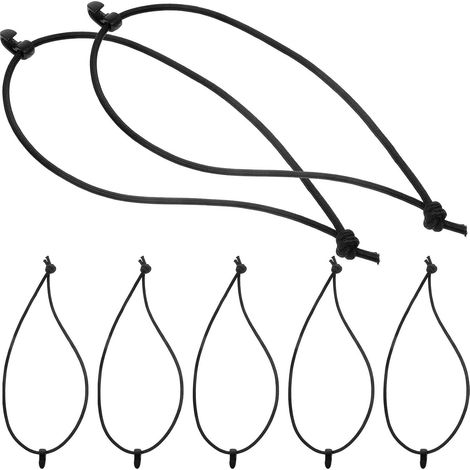 10 Pièces Sangles Élastiques D'arrimage Crochets en Plastique, Légères et Multifonctionnelles, Forme Compacte pour Fixation de Tente Rangement D'outils - (1/5)