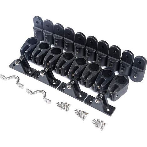 Kit de fixation en nylon en forme de montagne et kit de fixation combiné (36 pièces) - Support de fixation pour auvent, accessoires de quincaillerie marine - Kit de fixation et de fixation combiné (36 (1/4)