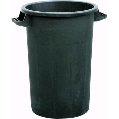 Bidone industriale con manici 100 litri - Nero - Mobil Plastic