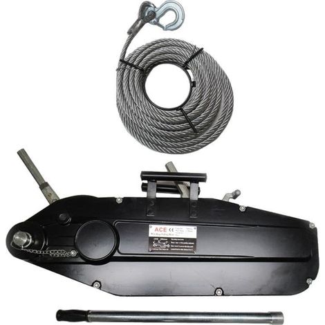 Wire Rope Pulling Hoist Winch 5400KG (ACE 5.4T Lifting 8T Puller with 20M Rope)