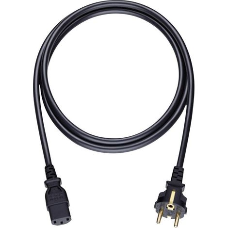 alimentation Câble de raccordement [1x Prise mâle + contact de protection - 1x Secteur femelle C13] 3.00 m noir Oehlbach Powercord C 13 Q882711 (1/4)