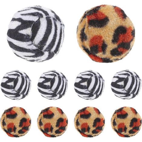 Accessoires pour chats - Jouets interactifs pour chatons - Jouet de poursuite pour chat - Exercice de correction du comportement de morsure - 4 x 4 x 4 cm - 10 pièces (1/5)