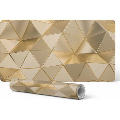 Alfombrilla protectora para encimera con un moderno estampado geom茅trico 3D de 90x45 cm. (1/5)
