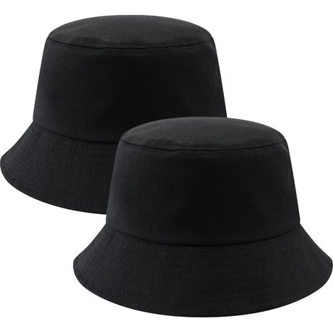 2 Pcs Fisherman Hat, Cotton Safaril Hat for Men Women, Foldable Bush Bucket Sun Hats, Bucket Hat, UV Protection (1/5)