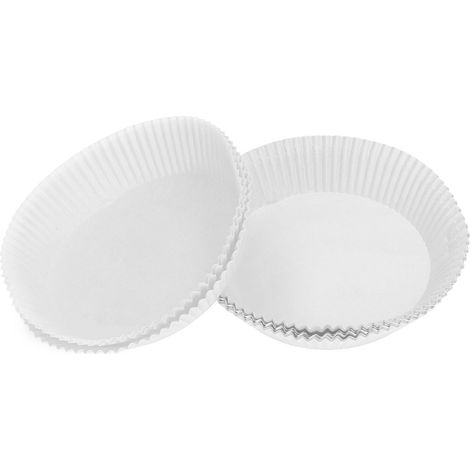 Lot de 50 disques en papier sulfurisé blanc pour friteuse à air, anti-grasse, cuisson, usage unique, rond, qualité alimentaire (1/5)