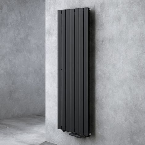 Doporro – Radiateur vertical 160x54cm – Acier inoxydable 940W – Connexion centrale – Design moderne anthracite – Chauffage à eau chaude