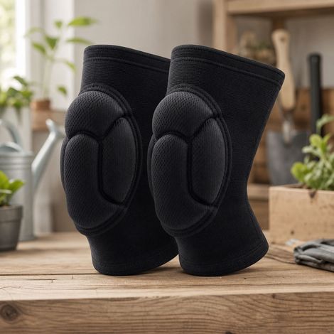 Comfortable Professional Knee Pads, Shock-Absorbing Foam, One Size Fits All, for Gardening, Construction, and Dance (1/5)