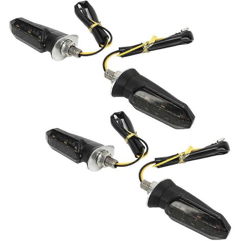 Clignotants LED mini étanches 12 V pour moto, avant et arrière, scooter de plage (lot de 4) (1/5)