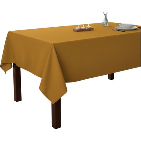 Nappe en polyester Essentiel 150 x 300 cm curry