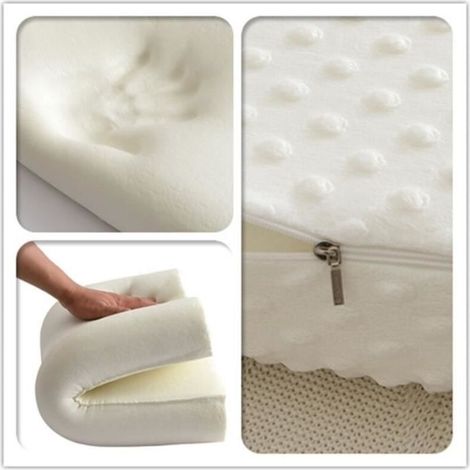Oreiller à Mémoire de Forme 50x30 cm - Soutien Ergonomique : Maintien de la nuque et des cervicales - Ultra Confort (1/3)