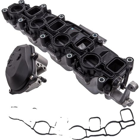 Collettore di aspirazione, materiale in alluminio, dimensioni 500 mm x 300 mm x 200 mm, compatibile con diversi modelli, prestazioni di flusso d'aria migliorate, certificato ISO/TS 16949 (1/5)