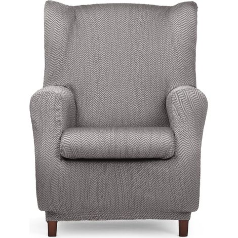Housse de Fauteuil Extensible 1 Place Gris Design (1/5)