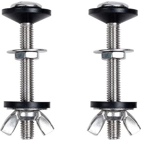 2 Pièces Vis de Fixation pour Réservoir de Toilette Connexion et Installation Accessoires WC (1/4)