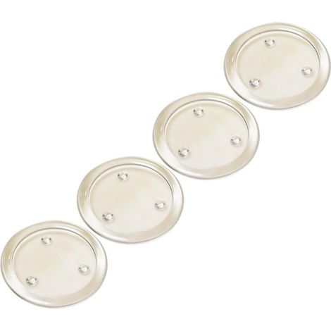 4pièces Bougeoir Verre Transparent Plateau Rond Verre pour Bougies Bougeoir Élégant pour Mariage Et Réception