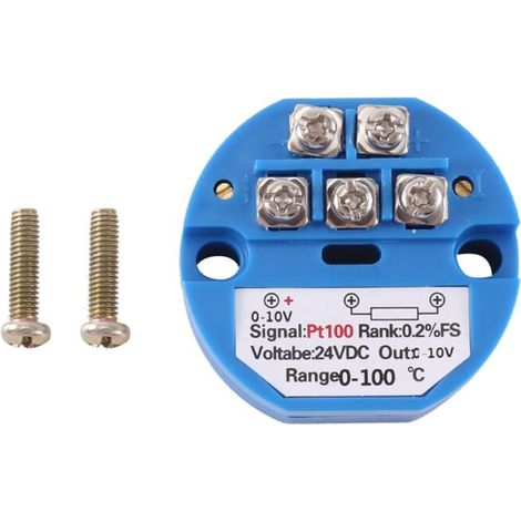 PT100 Temperaturtransmitter 0-100°C RTD-Eingang 0-10V DC 24V Ausgang (1/4)