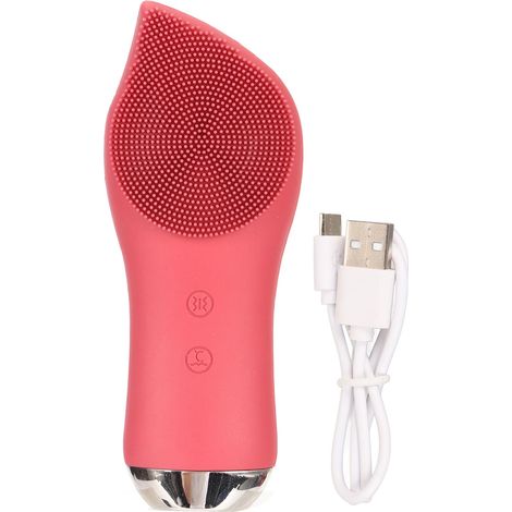 Brosse de massage visage exfoliante en silicone, nettoyant électrique profond pour le visage, anti-points noirs, usage quotidien (1/5)