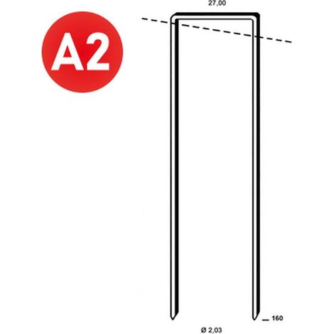 1 450 Agrafes Inox Wp-160 - 27x160x2.03 mm - D-Work