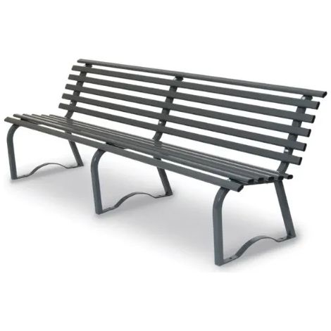 Panca Universale 200 metallo zincato schienale 200x43x74h colori vari Giochipark - RAL 7011