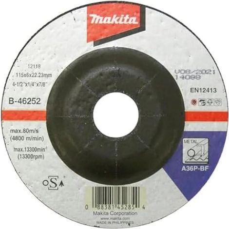 Disco smerigliatrice Makita B46252 115 mm 6 mm acciaio